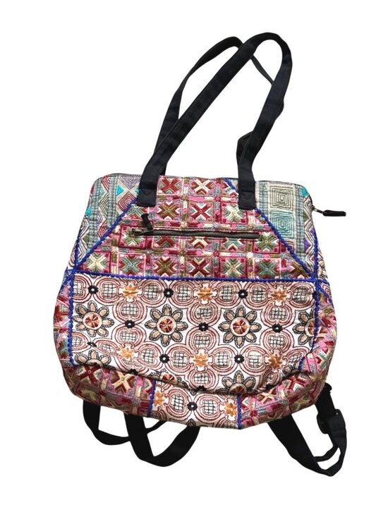 WorldFinds Women\'s Backpack Bag Boho Chic Eclectic Kutch Embroidered Convertible main image 7